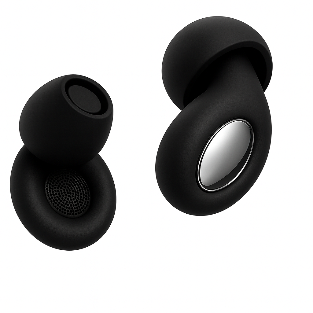 SSILENCE – Jet Black Noise-Cancelling Earplugs for Sleep & Focus