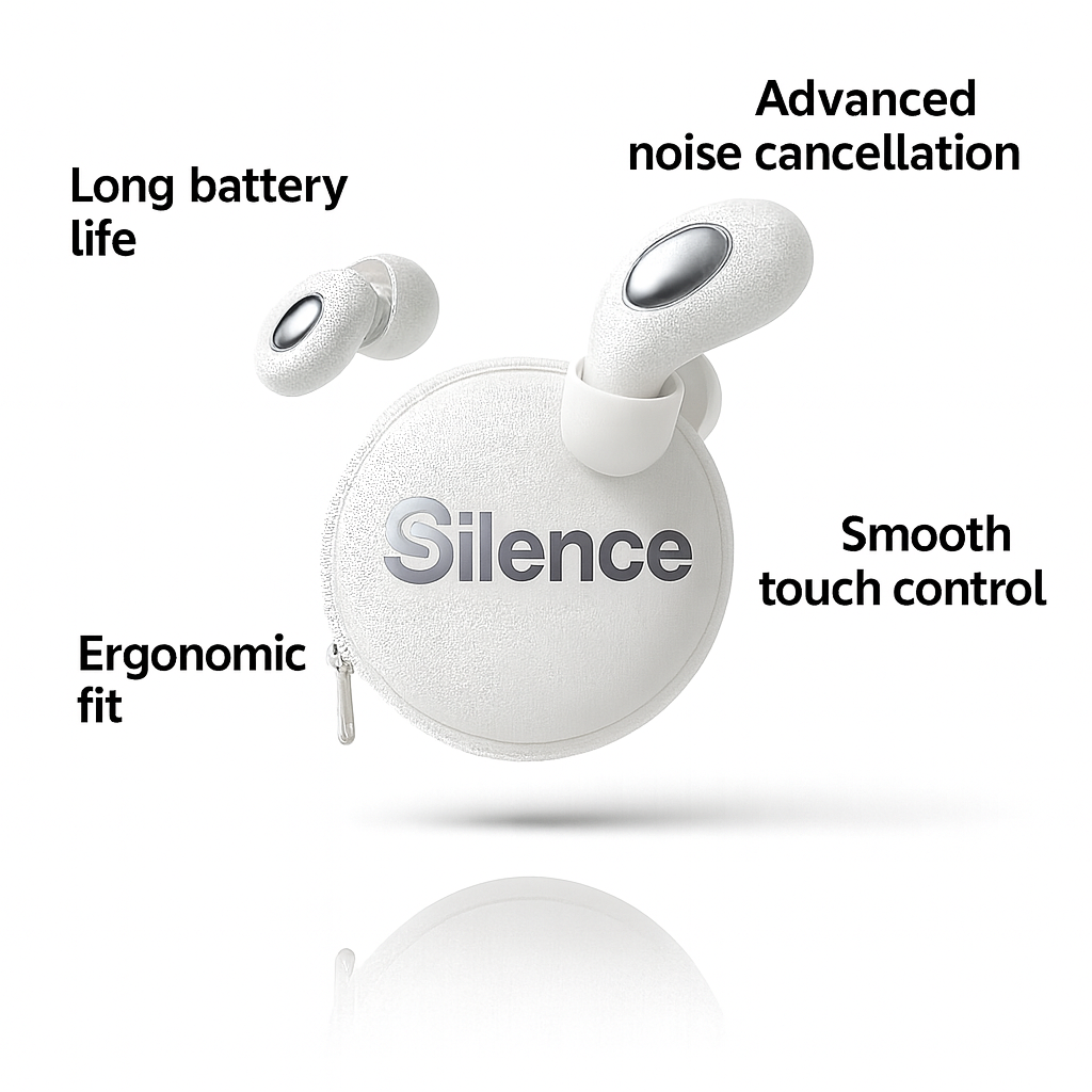 SSILENCE – Serene White Noise-Cancelling Earplugs for Sleep & Focus