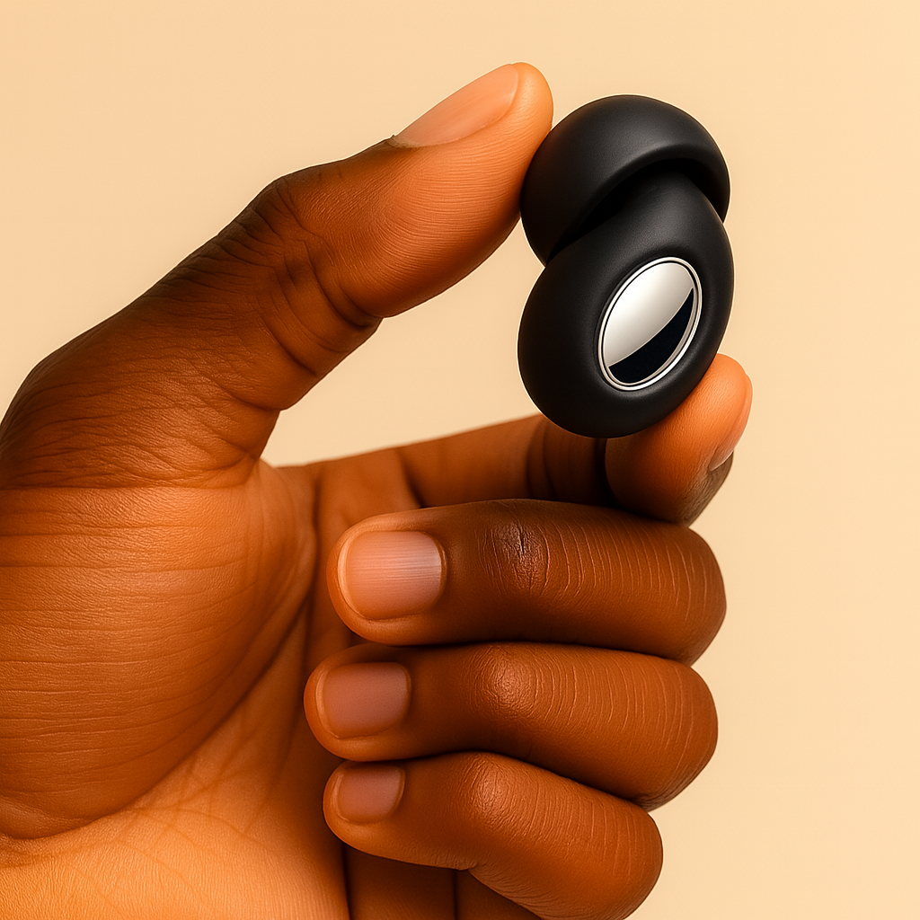 SSILENCE – Jet Black Noise-Cancelling Earplugs for Sleep & Focus